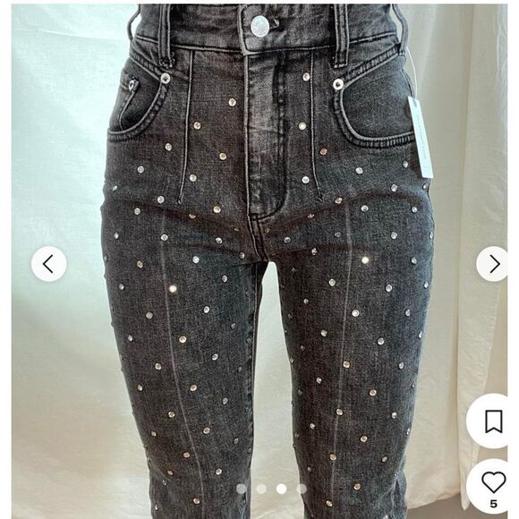 🚨Final Sale Anthropologie Pilcro Studd Ultra High Rise Straight Leg Jeans 27 P - Picture 2 of 12